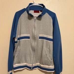 Vintage Apparatus Blue and Gray Track Jacket